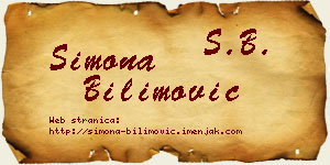 Simona Bilimović vizit kartica